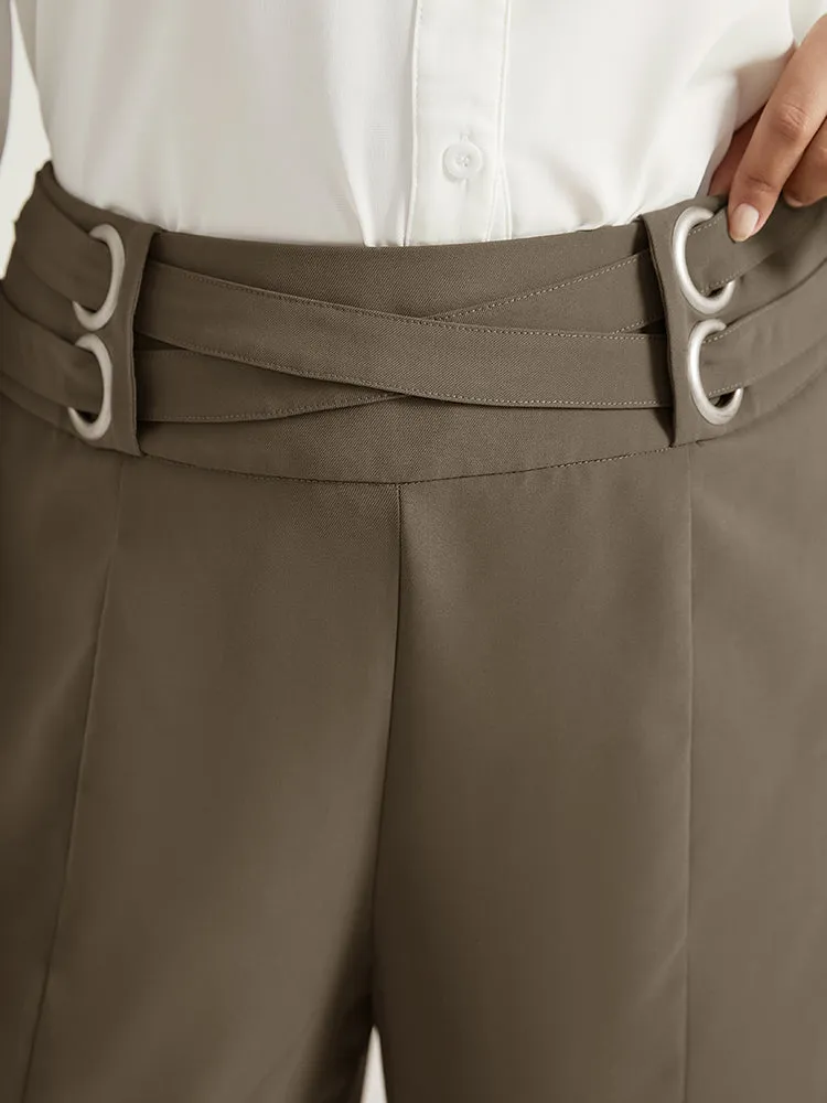 Anti-Wrinkle High Rise Control Metal Detail Pants sold by Bloomchic product image thumbnail 5
