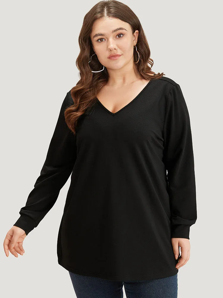 Leopard Print V Neck Back Crisscross Sweatshirt sold by Bloomchic product image thumbnail 2