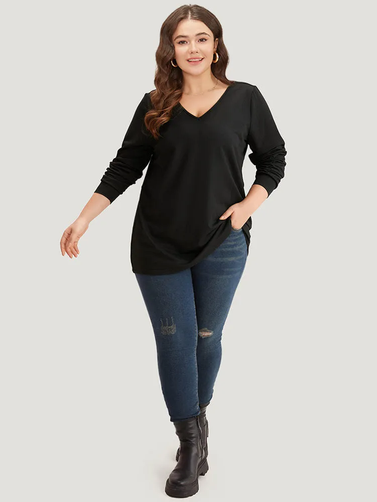 Leopard Print V Neck Back Crisscross Sweatshirt sold by Bloomchic product image thumbnail 3