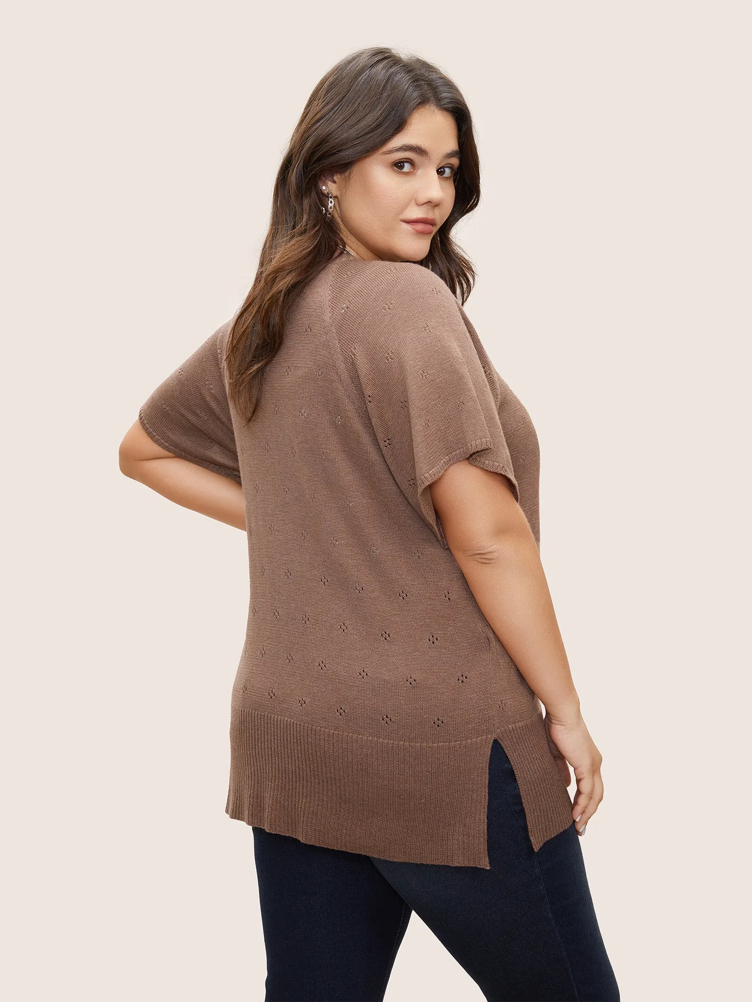 Supersoft Essentials Wrap Split Hem Pullover sold by Bloomchic product image thumbnail 2