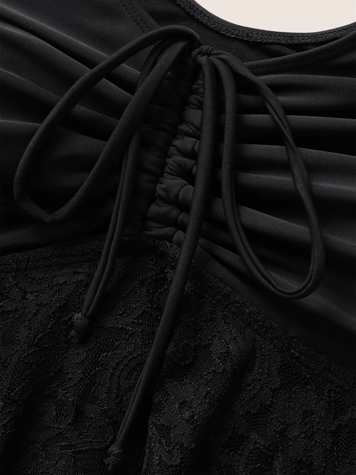 Crochet Lace Mesh Drawstring Swim Dress sold by Bloomchic product image thumbnail 5