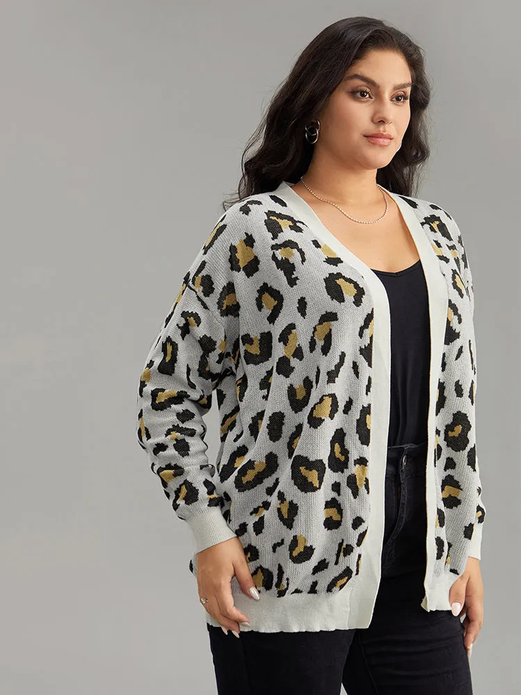 Leopard Print Elastic Cuffs Cardigan sold by Bloomchic product image thumbnail 4