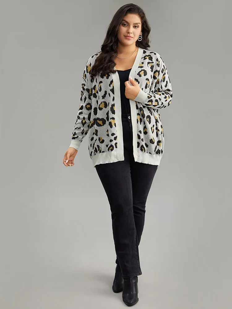 Leopard Print Elastic Cuffs Cardigan sold by Bloomchic product image thumbnail 5