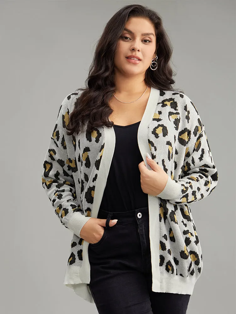 Leopard Print Elastic Cuffs Cardigan sold by Bloomchic product image thumbnail 3