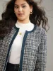 Tweed Patchwork Contrast Pocket Jacket sold by Bloomchic