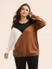 Supersoft Essentials Colorblock Contrast Pullover sold by Bloomchic