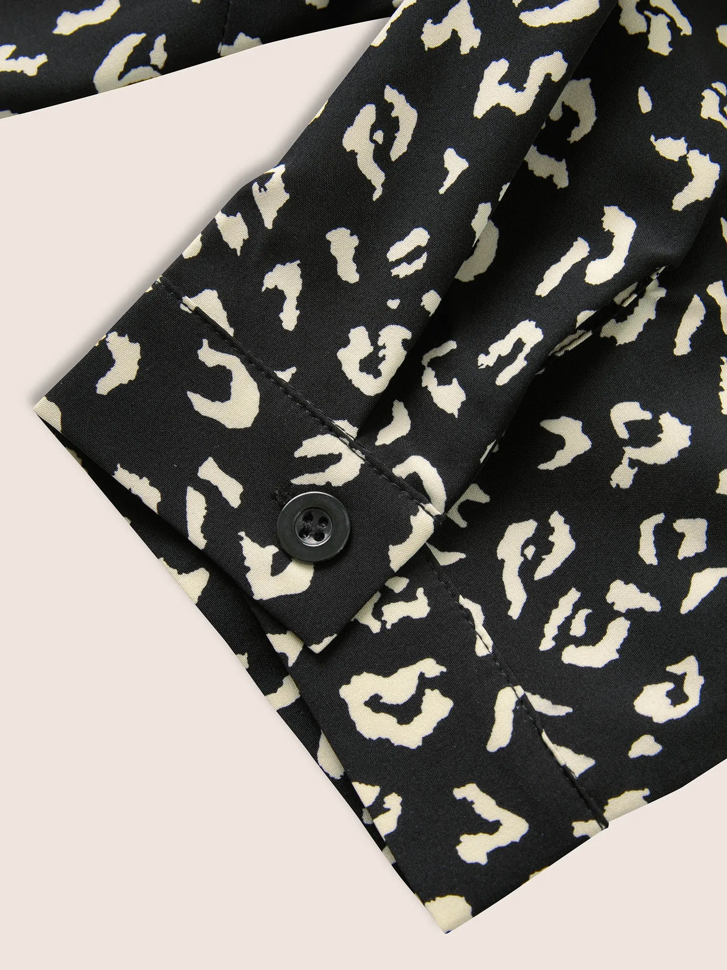 Leopard Print Shirt Collar Button Up Blouse sold by Bloomchic product image thumbnail 5