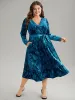 Velvet Silhouette Floral Print Belted Wrap Dress sold by Bloomchic