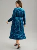 Velvet Silhouette Floral Print Belted Wrap Dress sold by Bloomchic