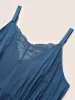 Eyelet Lace Elastic Waist Cami Sleep Jumpsuit sold by Bloomchic