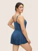Eyelet Lace Elastic Waist Cami Sleep Jumpsuit sold by Bloomchic