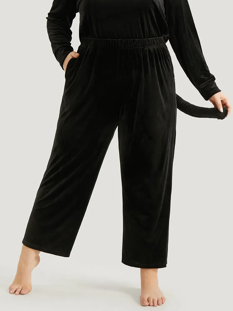 Halloween Plain Tail Elastic Waist Sleep Pants sold by Bloomchic product image thumbnail 4