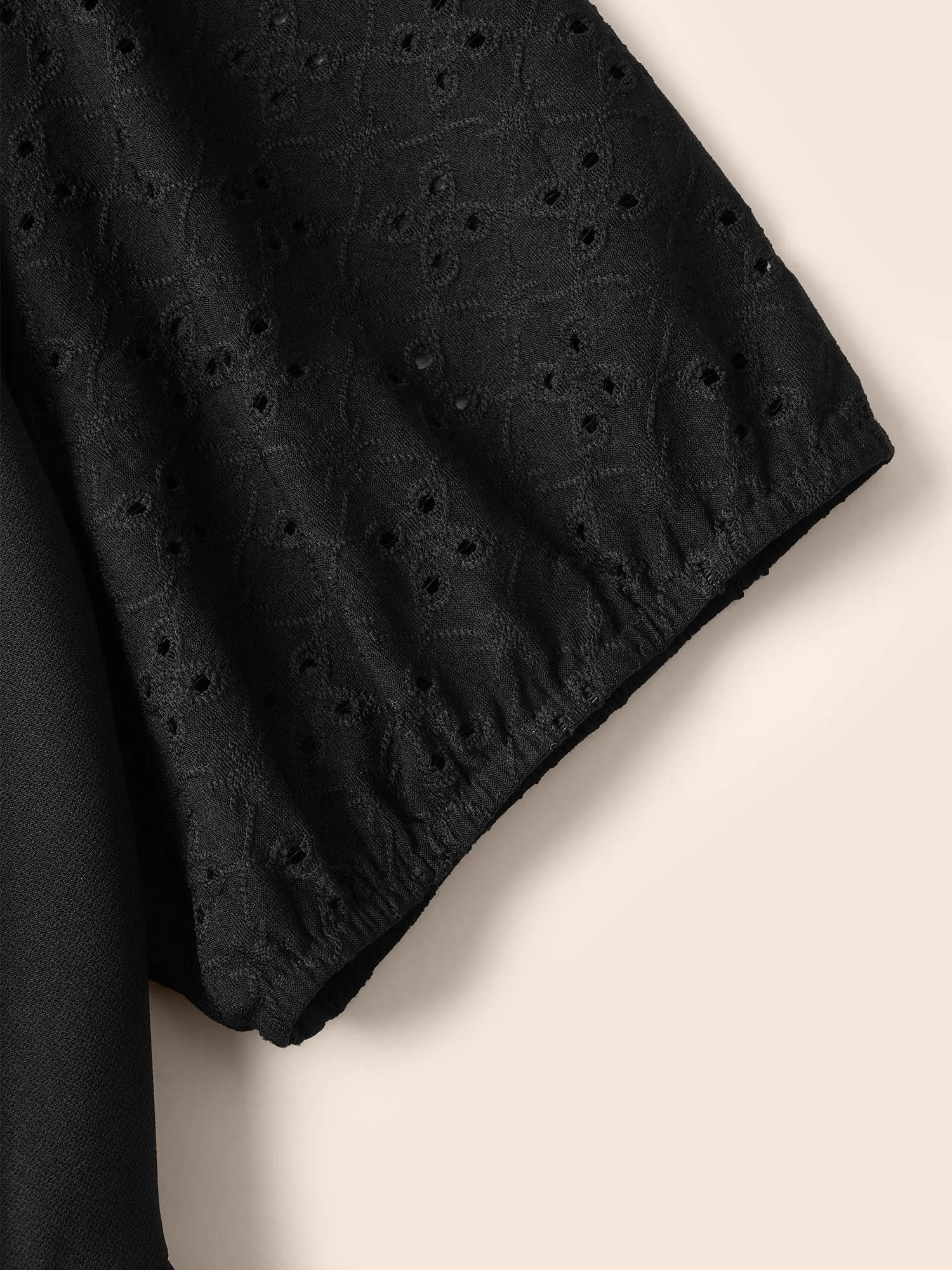 Solid Cut Out Gathered Puff Sleeve Dress sold by Bloomchic product image thumbnail 5