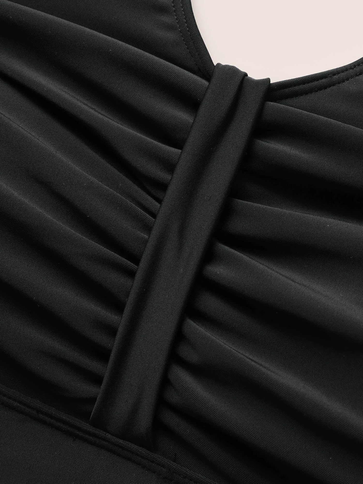 Crochet Lace Mesh Texture Ruched Swim Dress sold by Bloomchic product image thumbnail 5