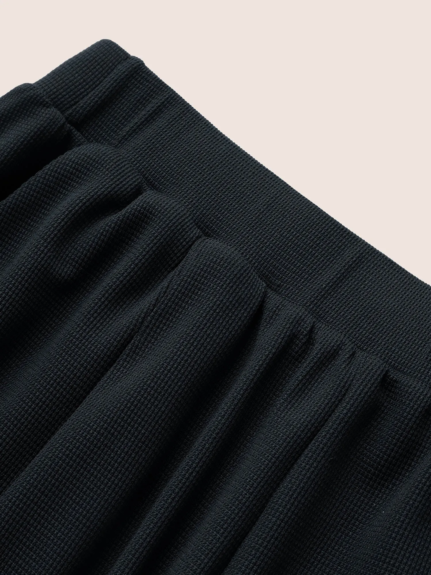 Solid Mid Rise Gathered Elastic Waist Pants sold by Bloomchic product image thumbnail 5