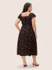 Tomato Print Heart Neckline Ruffle Cap Sleeve Dress sold by Bloomchic