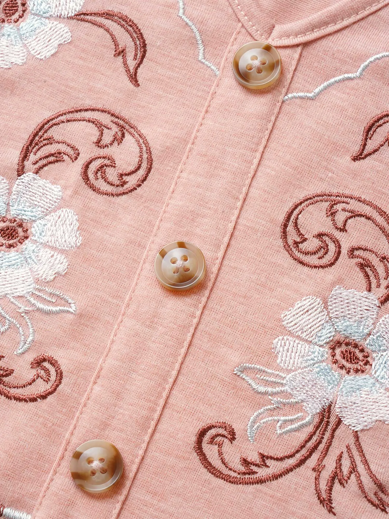 Floral Embroidered Button Detail Tank Top sold by Bloomchic product image thumbnail 5