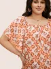 Moroccan Print Square Neck Dolman Sleeve Blouse sold by Bloomchic