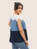 Contrast Texture Gathered Ruffles Tank Top sold by Bloomchic