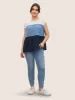 Contrast Texture Gathered Ruffles Tank Top sold by Bloomchic
