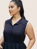 Shirt Collar Contrast Trim Button Up Dress sold by Bloomchic