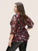Floral Mesh Patchwork Ruffle Trim Blouse sold by Bloomchic