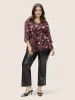 Floral Mesh Patchwork Ruffle Trim Blouse sold by Bloomchic
