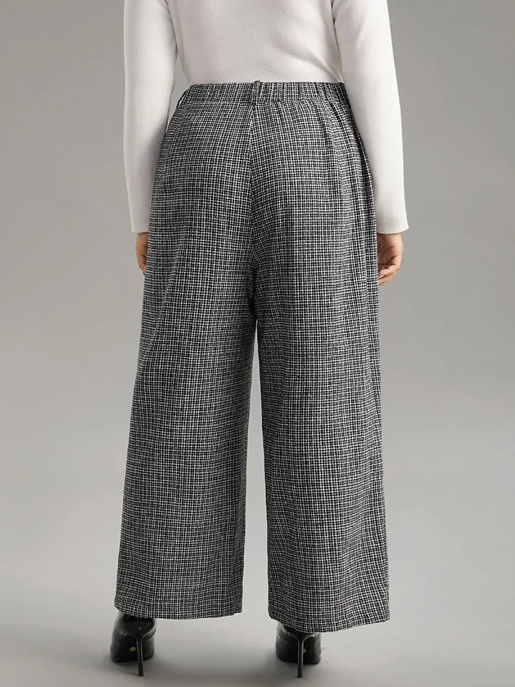 Gingham Textured Metal Detail Wide Leg Pants sold by Bloomchic product image thumbnail 2