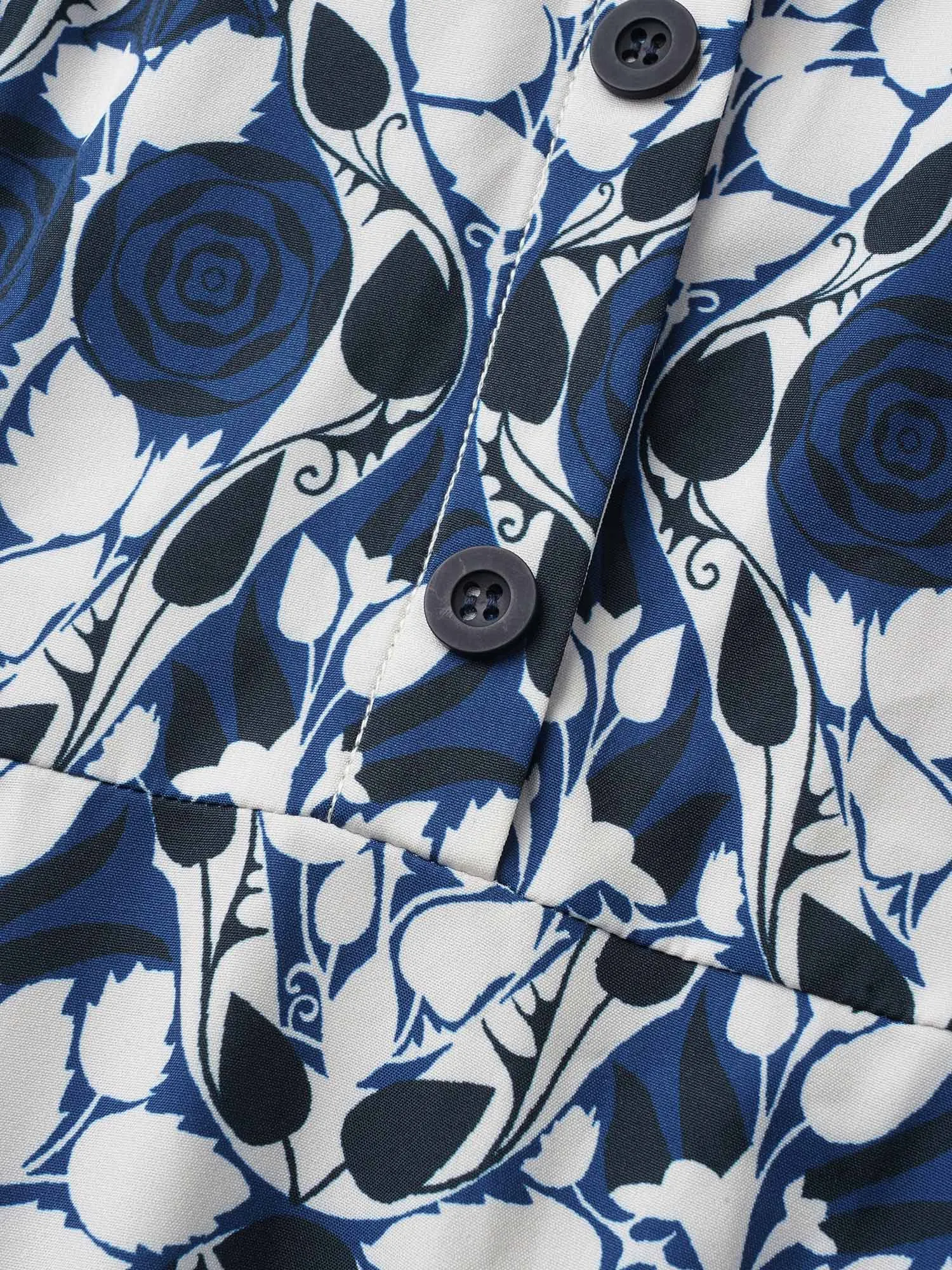 Bandana Print Notched Lantern Sleeve Dress sold by Bloomchic product image thumbnail 5