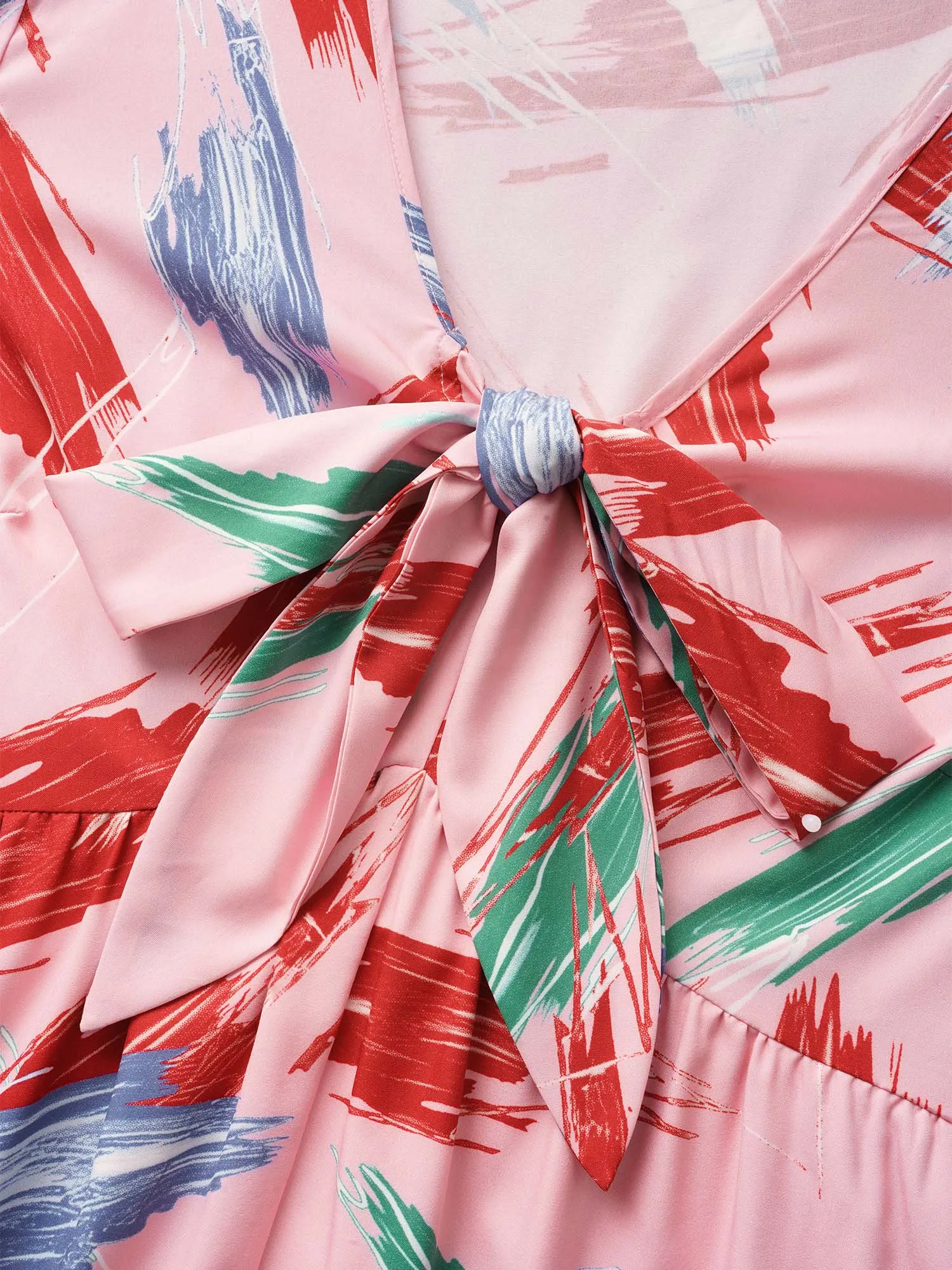 Chiffon Floral Tiered Ruffles Split Hem Dress sold by Bloomchic product image thumbnail 5