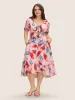 Chiffon Floral Tiered Ruffles Split Hem Dress sold by Bloomchic