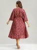 Colorblock Glitter Bowknot Belted Pocket Dress sold by Bloomchic