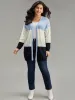 Supersoft Essentials Colorblock Contrast Open Front Cardigan sold by Bloomchic