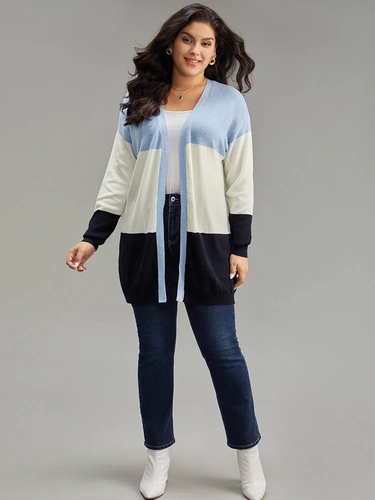 Supersoft Essentials Colorblock Contrast Open Front Cardigan sold by Bloomchic product image thumbnail 5