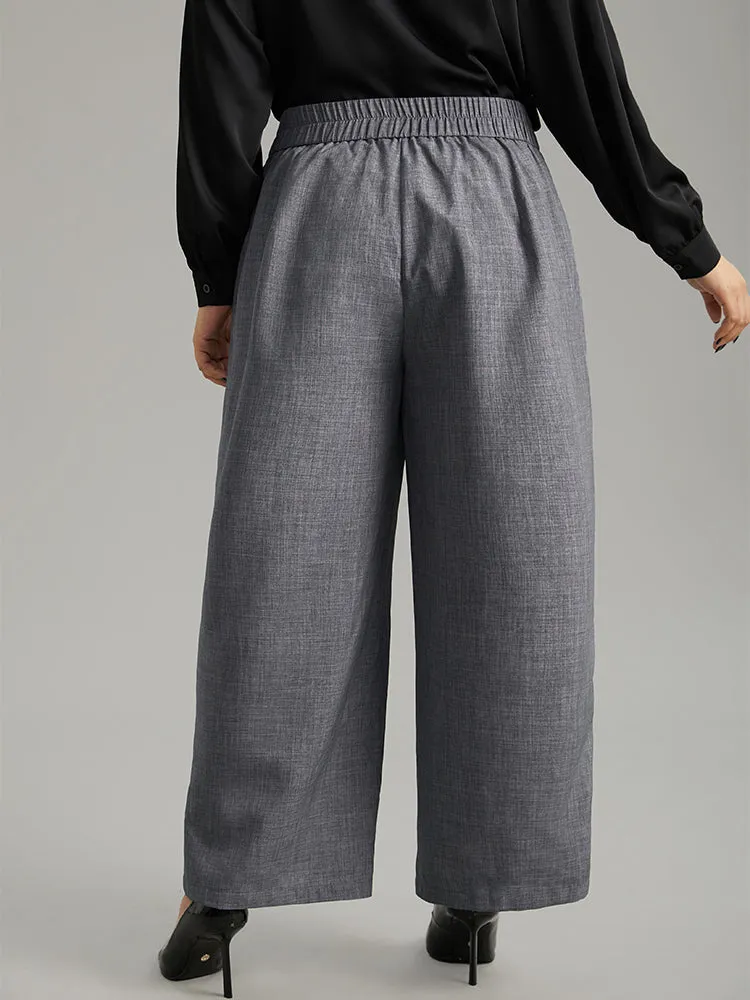 Textured Button Up Flap Detail Wide Leg Pants sold by Bloomchic product image thumbnail 2