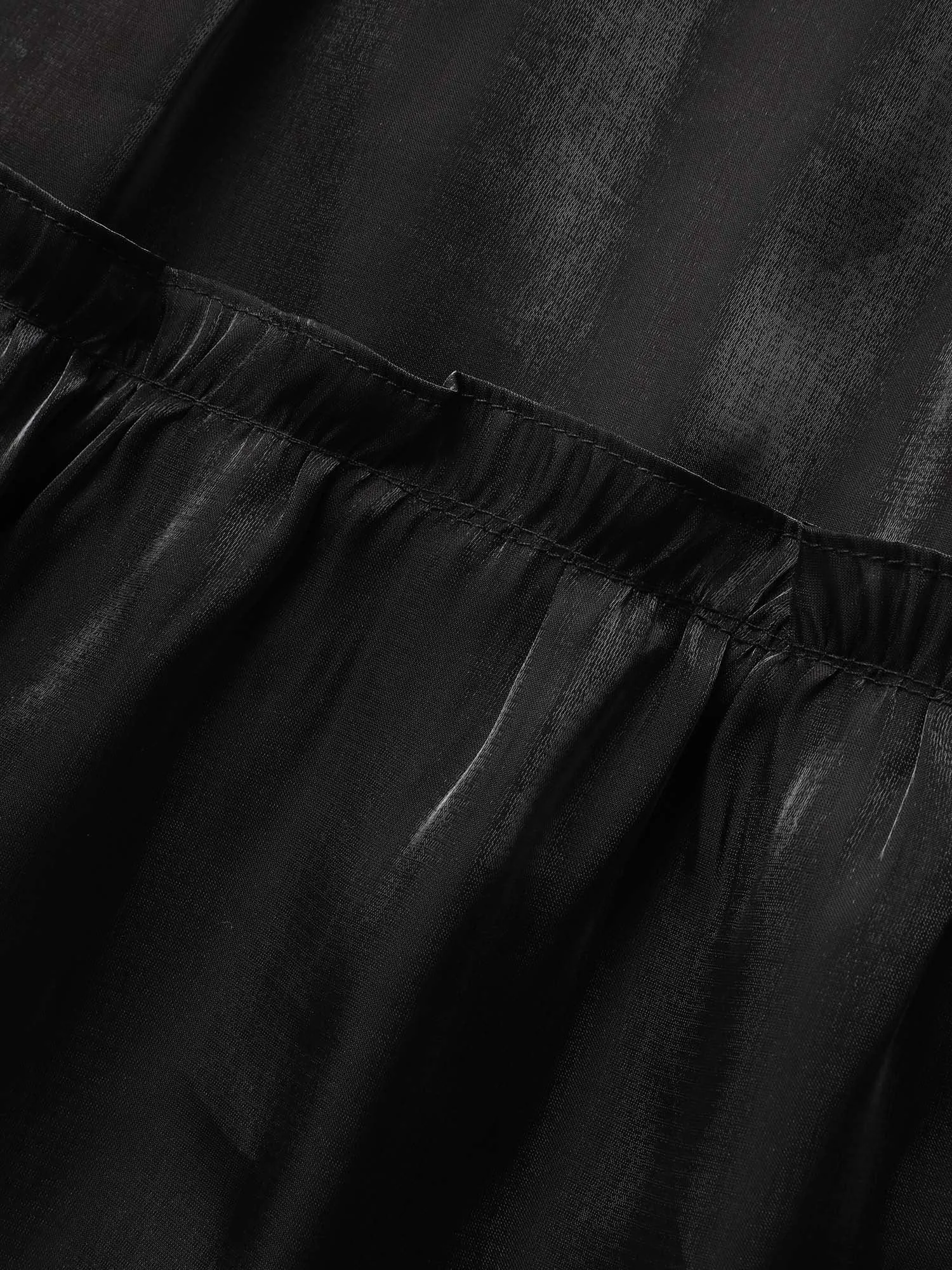 Organza Heart Neckline Ruffle Trim Maxi Dress sold by Bloomchic product image thumbnail 5