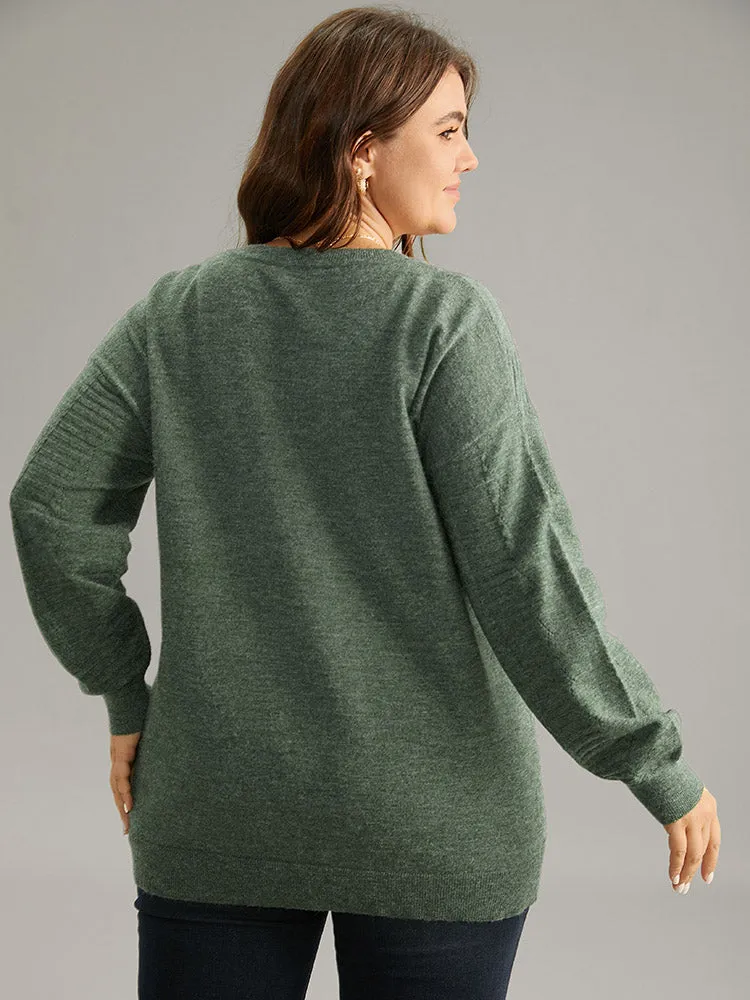 Supersoft Essentials Plain Texture V Neck Pullover sold by Bloomchic product image thumbnail 2