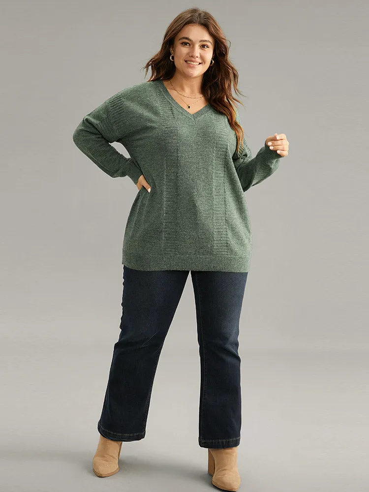 Supersoft Essentials Plain Texture V Neck Pullover sold by Bloomchic product image thumbnail 5