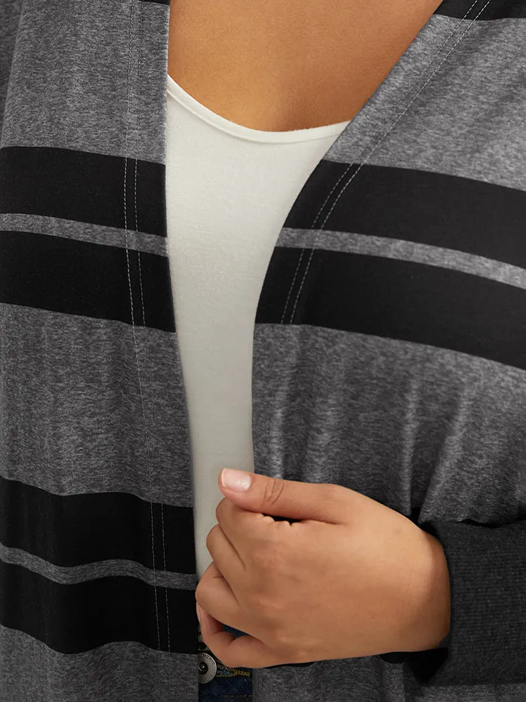 Halloween Rib Knit Striped Pocket Contrast Kimono sold by Bloomchic product image thumbnail 5