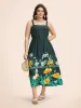 Boho Print Elastic Waist Cami Dress sold by Bloomchic