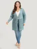 Solid Ties Front Geo Eyelet Cardigan sold by Bloomchic