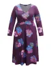 Floral Twist Front Elastic Waist Pleated Dress sold by Bloomchic