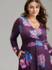 Floral Twist Front Elastic Waist Pleated Dress sold by Bloomchic