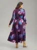 Floral Twist Front Elastic Waist Pleated Dress sold by Bloomchic