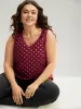 Glitter Polka Dot V Neck Tank Top sold by Bloomchic