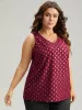 Glitter Polka Dot V Neck Tank Top sold by Bloomchic