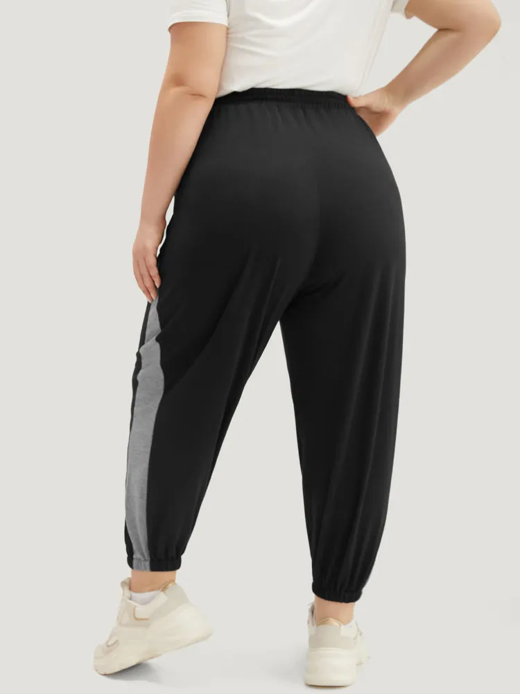 Patchwork Contrast Drawstring Sweatpant sold by Bloomchic product image thumbnail 5