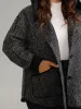 Tweed Pocket Button Through Hooded Coat sold by Bloomchic