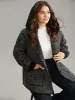 Tweed Pocket Button Through Hooded Coat sold by Bloomchic