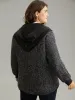 Tweed Pocket Button Through Hooded Coat sold by Bloomchic